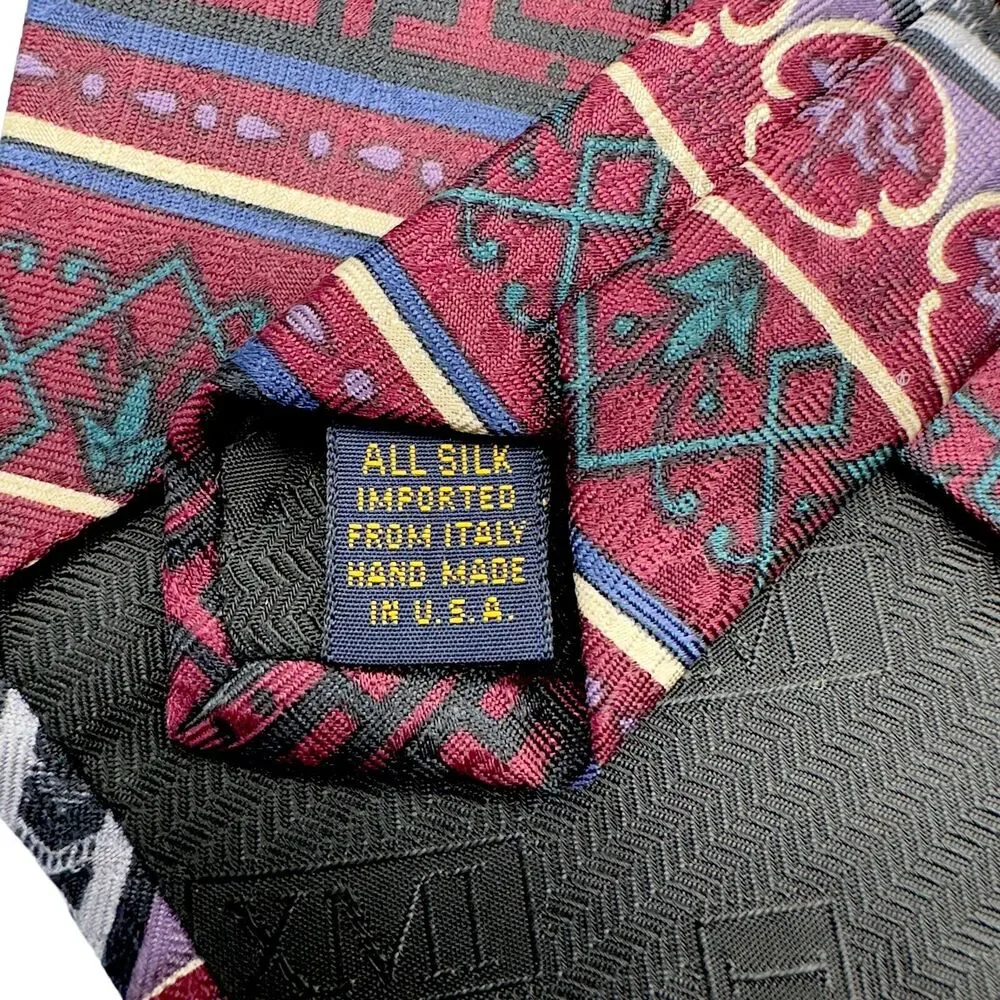 XMI for‎ Harolds Mens Silk Dress Tie Made in USA Geometric Design 58